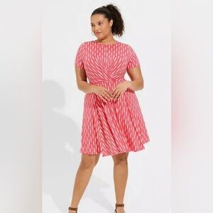 Torrid Pink and White Mini Dress